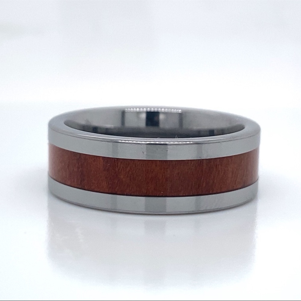 NEW Men’s 8mm Tungsten Koa Wood Band